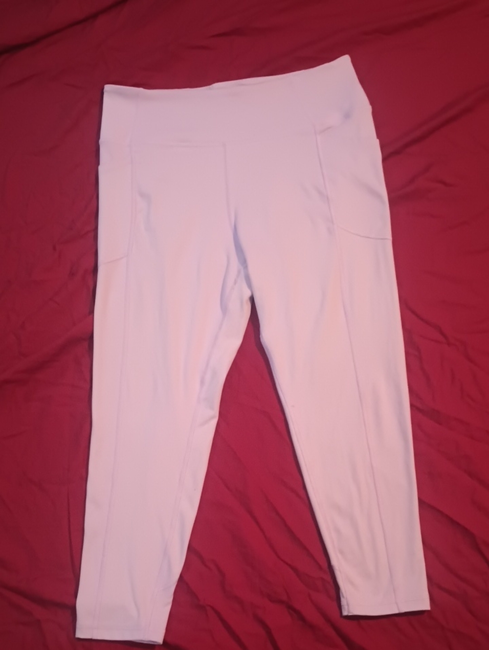 Victoria's Secret Light Pink High-Waist Leggings Side Pockets Size 16 Like New